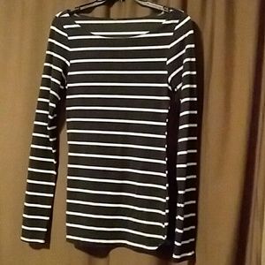 Black and white striped tee